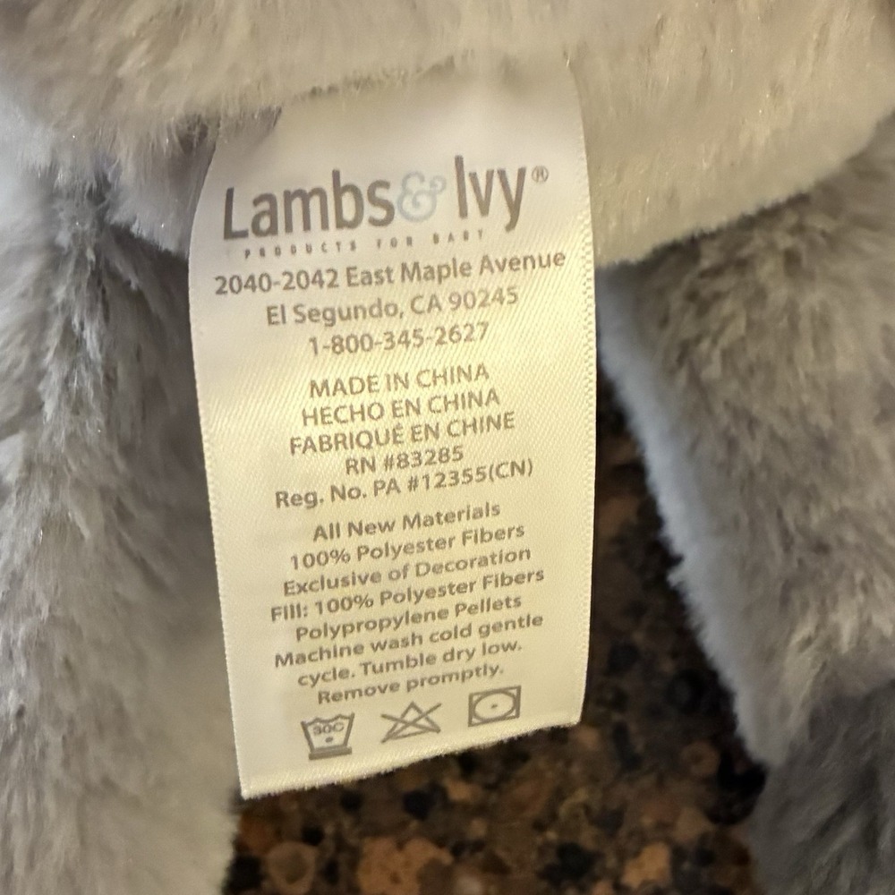 Lambs and Ivy Skylar Giraffe Plush Gray Pink Flowers Stuffed Animal Baby Nursey - Picture 6 of 15